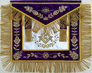 Blue Lodge Master Mason Apron, Chain Collar & Square and Compass Gloves Set