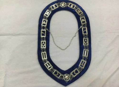RIAZ IMPEX MASONIC REGALIA Blue Lodge Master Mason Apron, Chain Collar, Square and Compass Gloves Set