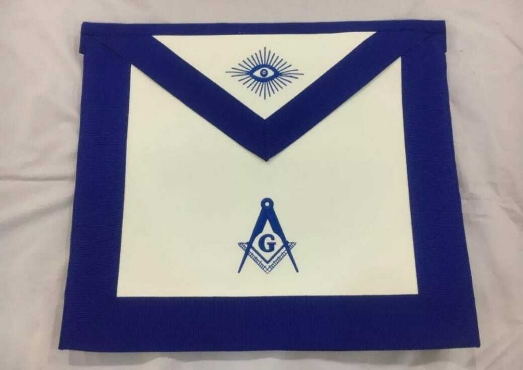 RIAZ IMPEX MASONIC REGALIA Blue Lodge Master Mason Apron, Chain Collar, Square and Compass Gloves Set