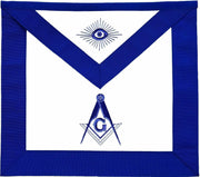 Blue Lodge Master Mason Apron Hand Embroidered