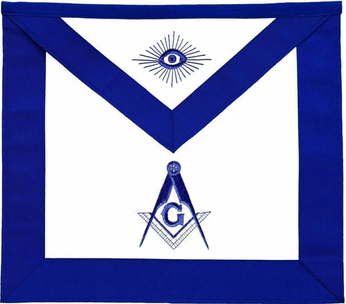 RIAZ IMPEX MASONIC REGALIA BLUE LODGE MASTER MASON APRON HAND EMBROIDERED BEST QUALITY
