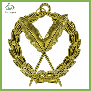 RIAZ IMPEX MASONIC REGALIA Blue Lodge Working Tool Golden Collar Chain Grand Secretary Pendant APRON Packag