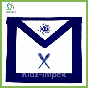 RIAZ IMPEX MASONIC REGALIA Blue Lodge Working Tool Golden Collar Chain Grand Secretary Pendant APRON Packag