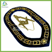 Blue Lodge Working Tool Golden Collar Chain + Junior Deacon Pendant BEST QUALITY