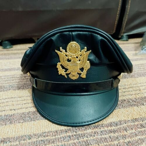 RIAZ IMPEX MASONIC REGALIA Finest Soft Real Leather Biker ,Muir Cap us Hat in all sizes replica