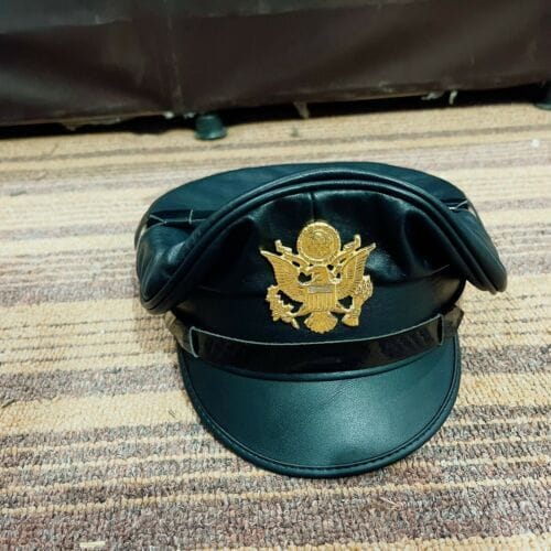 RIAZ IMPEX MASONIC REGALIA Finest Soft Real Leather Biker ,Muir Cap us Hat in all sizes replica