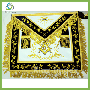 RIAZ IMPEX MASONIC REGALIA HAND EMBROIDED MASONIC LODGE MASTER MASON APRON  BEST QUALITY
