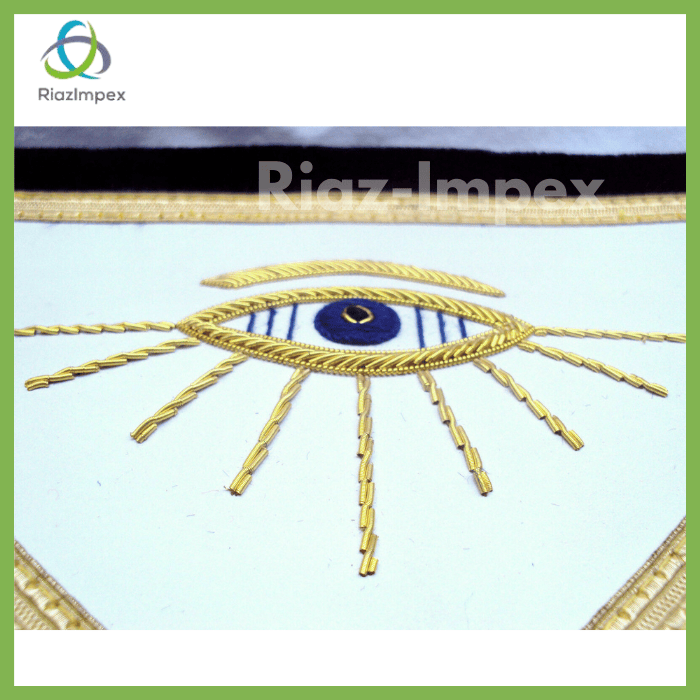 RIAZ IMPEX MASONIC REGALIA HAND EMBROIDED MASONIC LODGE MASTER MASON APRON  BEST QUALITY