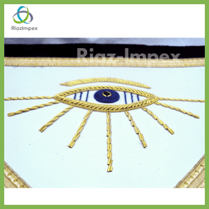 RIAZ IMPEX MASONIC REGALIA HAND EMBROIDED MASONIC LODGE MASTER MASON APRON  BEST QUALITY