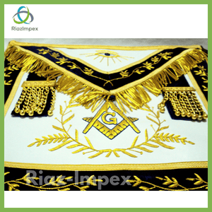 RIAZ IMPEX MASONIC REGALIA HAND EMBROIDED MASONIC LODGE MASTER MASON APRON  BEST QUALITY