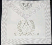 Masonic Master Mason Apron White Hand Embroidered