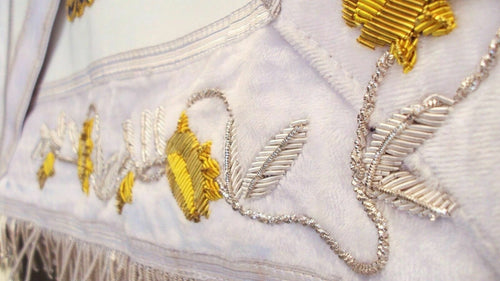RIAZ IMPEX MASONIC REGALIA HAND EMBROIDER MASONIC GRAND PAST MASTER APRON WHITE BEST QUALITY