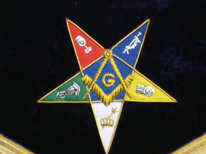 RIAZ IMPEX MASONIC REGALIA HAND EMBROIDER MASONIC OES WORTHY PATRON / MATRON APRON BEST QUALITY