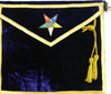 Masonic OES Worthy Patron Matron Apron Hand Embroidered