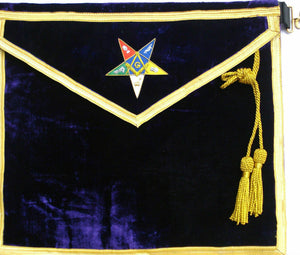 RIAZ IMPEX MASONIC REGALIA HAND EMBROIDER MASONIC OES WORTHY PATRON / MATRON APRON BEST QUALITY