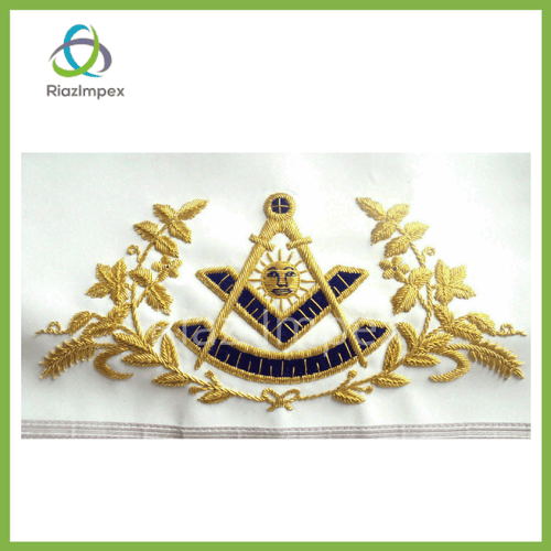 RIAZ IMPEX MASONIC REGALIA HAND EMBROIDER MASONIC Regalia GRAND MASTER PAST MASTER APRON BLUE