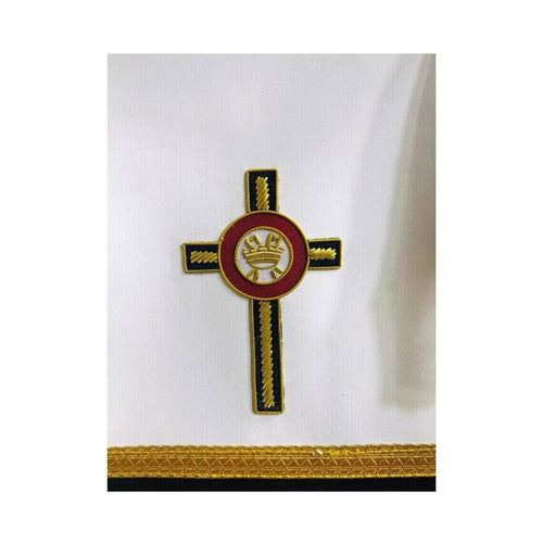 RIAZ IMPEX MASONIC REGALIA Hand Embroider Masonic Regalia Knight Templar Apron And Collar Black Velvet