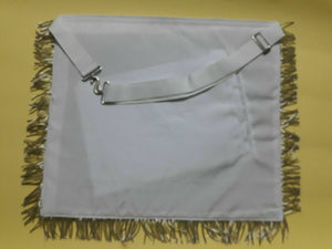 RIAZ IMPEX MASONIC REGALIA HAND EMBROIDERED MASONIC PAST MASTER APRON WHITE, PAST MASTER APRON WHITE