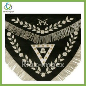 RIAZ IMPEX MASONIC REGALIA KNIGHT TEMPLAR APRONS, York Rite Aprons 100% Lambskin, Masonic Triangular Aprons