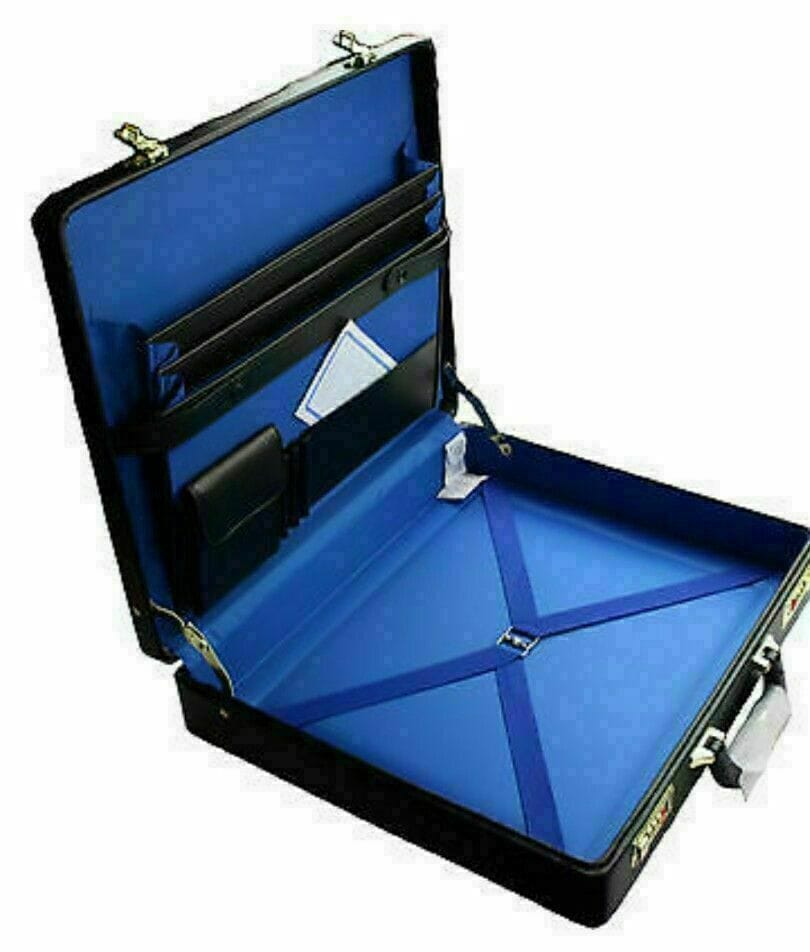 RIAZ IMPEX MASONIC REGALIA LOT OF 13 PCS FREEMASON MASONIC REGALIA APRON HARD CASE BLUE INSIDE BRIEFCASE