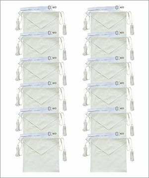 RIAZ IMPEX MASONIC REGALIA MASONIC 100% LAMBSKIN CANDIDATE / ENTERED APPRENTICE SET OF 12 APRON ALL WHITE