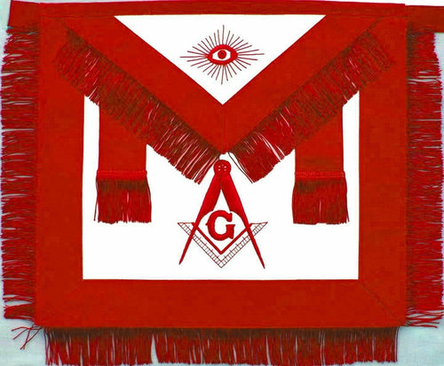 RIAZ IMPEX MASONIC REGALIA MASONIC AASR SCOTTISH RITE MASTER MASON APRON HAND EMBROIDERED BEST QUALITY