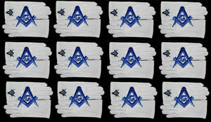 RIAZ IMPEX MASONIC REGALIA Masonic Aprons & Regalia Blue Lodge Officers Chain Collar and Gloves Set of 12