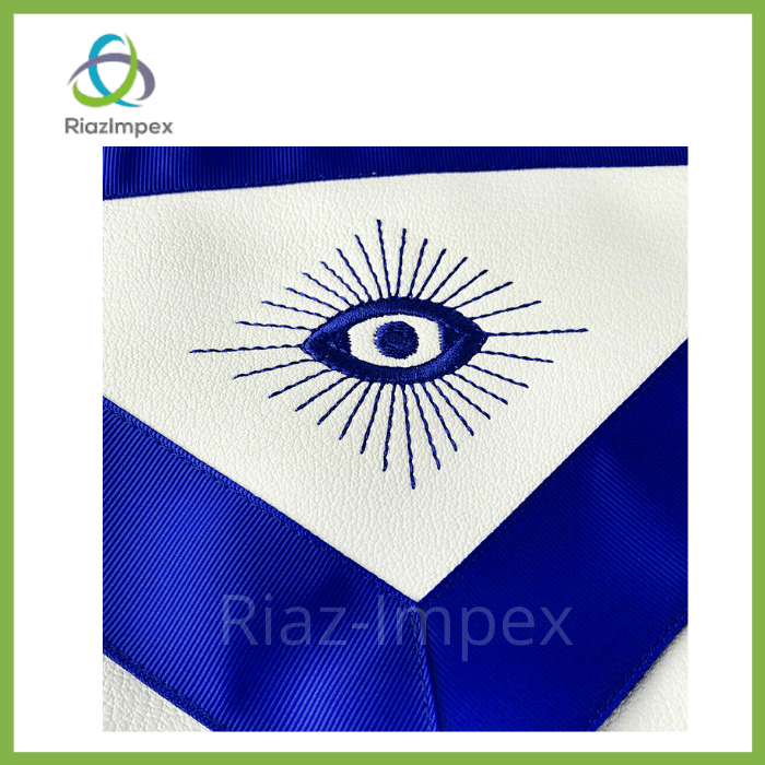 RIAZ IMPEX MASONIC REGALIA Masonic Blue Lodge Apron Set of 15 Stations WM SW JW SD JD Treasurer Etc Regalia