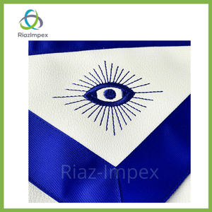 RIAZ IMPEX MASONIC REGALIA Masonic Blue Lodge Apron Set of 15 Stations WM SW JW SD JD Treasurer Etc Regalia