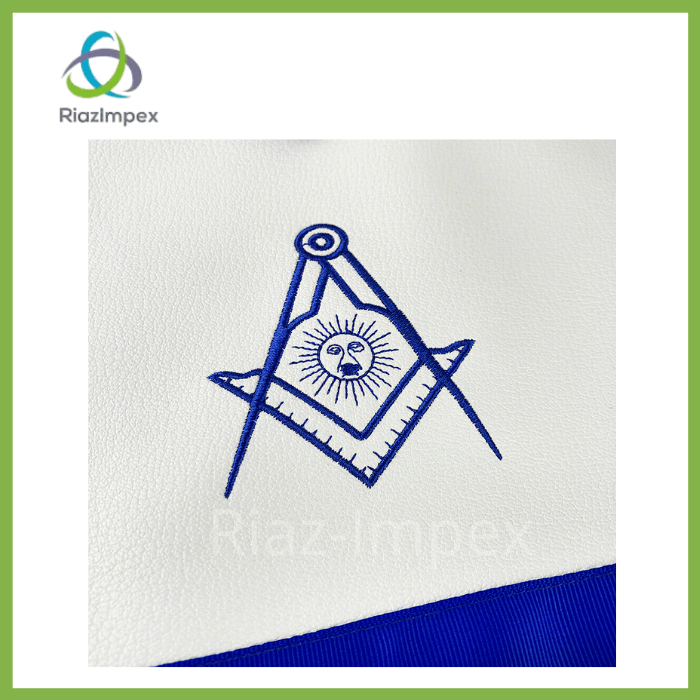 RIAZ IMPEX MASONIC REGALIA Masonic Blue Lodge Apron Set of 15 Stations WM SW JW SD JD Treasurer Etc Regalia