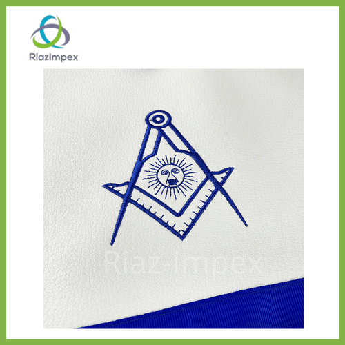 RIAZ IMPEX MASONIC REGALIA Masonic Blue Lodge Apron Set of 15 Stations WM SW JW SD JD Treasurer Etc Regalia