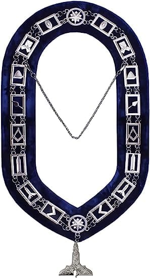 RIAZ IMPEX MASONIC REGALIA Masonic Blue Lodge Free Masons Officer Aprons 12 Chain Collar 12 Jewels 12 Gloves 12 Set of 12X4 Lot