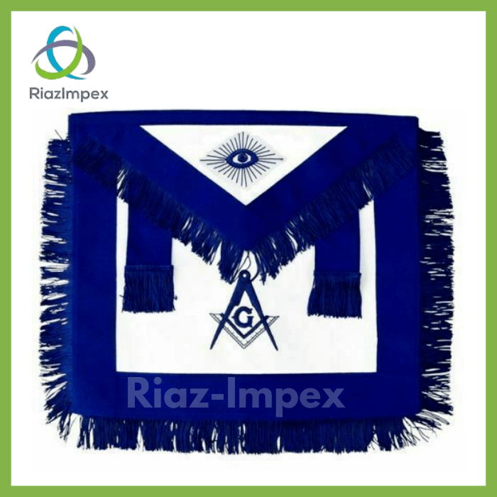RIAZ IMPEX MASONIC REGALIA Masonic Blue Lodge Master Mason COLLAR, APRON and BAG CASE Package Best Quality