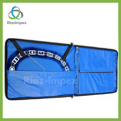 RIAZ IMPEX MASONIC REGALIA Masonic Blue Lodge Master Mason COLLAR, APRON and BAG CASE Package Best Quality