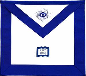 RIAZ IMPEX MASONIC REGALIA MASONIC BLUE LODGE OFFICER APRON EMBROIDERED - CHAPLAIN BEST QUALITY