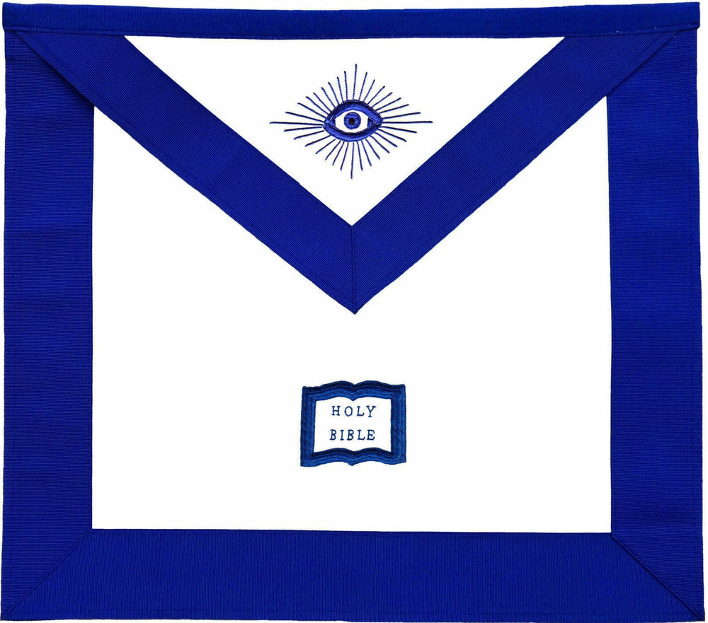 RIAZ IMPEX MASONIC REGALIA MASONIC BLUE LODGE OFFICER APRON EMBROIDERED - CHAPLAIN BEST QUALITY