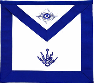 RIAZ IMPEX MASONIC REGALIA MASONIC BLUE LODGE OFFICER APRON EMBROIDERED - ELECTRICIAN BEST QUALITY