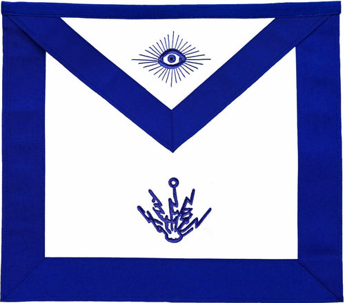 RIAZ IMPEX MASONIC REGALIA MASONIC BLUE LODGE OFFICER APRON EMBROIDERED - ELECTRICIAN BEST QUALITY