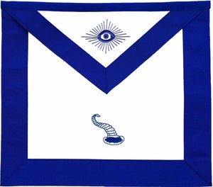 RIAZ IMPEX MASONIC REGALIA MASONIC BLUE LODGE OFFICER APRON HAND EMBROIDERED - JUNIOR STEWARD BEST QUALITY