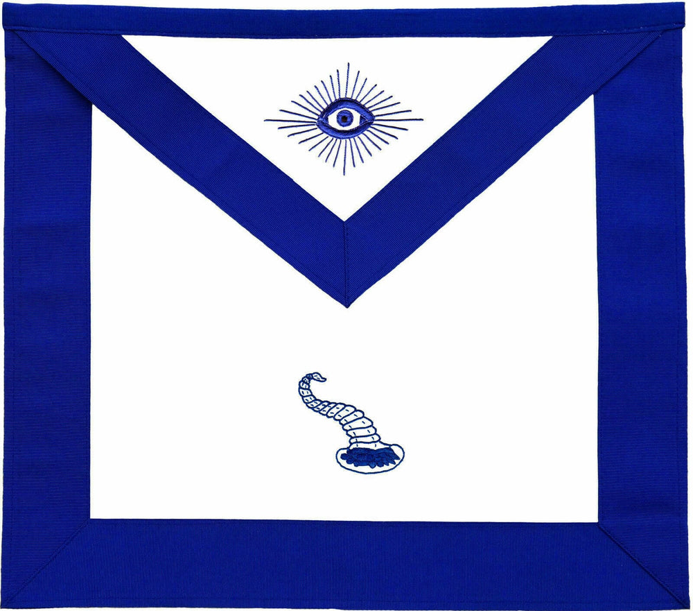 RIAZ IMPEX MASONIC REGALIA MASONIC BLUE LODGE OFFICER APRON HAND EMBROIDERED - JUNIOR STEWARD BEST QUALITY