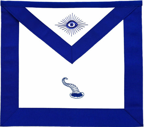 RIAZ IMPEX MASONIC REGALIA MASONIC BLUE LODGE OFFICER APRON HAND EMBROIDERED - JUNIOR STEWARD BEST QUALITY