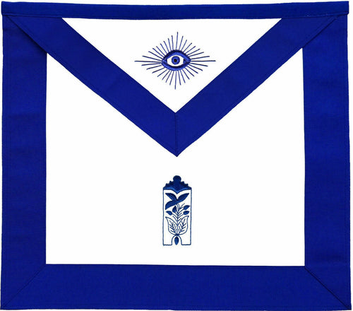 RIAZ IMPEX MASONIC REGALIA MASONIC BLUE LODGE OFFICER APRON HAND EMBROIDERED - JUNIOR WARDEN BEST QUALITY
