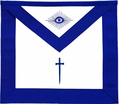 RIAZ IMPEX MASONIC REGALIA MASONIC BLUE LODGE OFFICER APRON HAND EMBROIDERED - TYLER BEST QUALITY