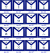 Masonic Blue Lodge Officer Aprons Embroidered – Set of 16