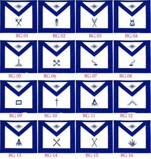 RIAZ IMPEX MASONIC REGALIA Masonic Blue Lodge Officer Chain Collar Jewels Apron Gloves LOT of 12X4