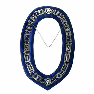 RIAZ IMPEX MASONIC REGALIA MASONIC BLUE LODGE OFFICER CHAIN COLLAR WITH JUNIOR WARDEN OFFICER JEWEL