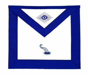RIAZ IMPEX MASONIC REGALIA MASONIC BLUE LODGE OFFICER JUNIOR STEWARD APRON SILVER CHAIN COLLAR AND JEWEL