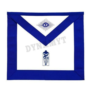 RIAZ IMPEX MASONIC REGALIA Masonic Blue Lodge Officer Junior warden Apron, Silver Chain Collar & Gloves