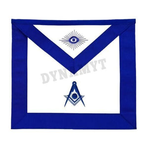 RIAZ IMPEX MASONIC REGALIA Masonic Blue Lodge Officer Senior Deacon Apron, Silver Chain Collar & Gloves