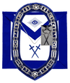 MASONIC BLUE LODGE OFFICER SENTINEL APRON SILVER CHAIN COLLAR AND JEWEL